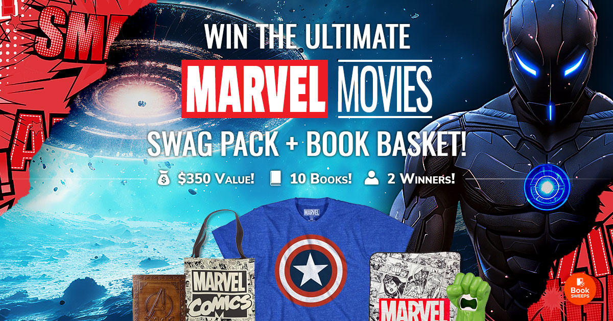 Marvel Movies swag & book promo image